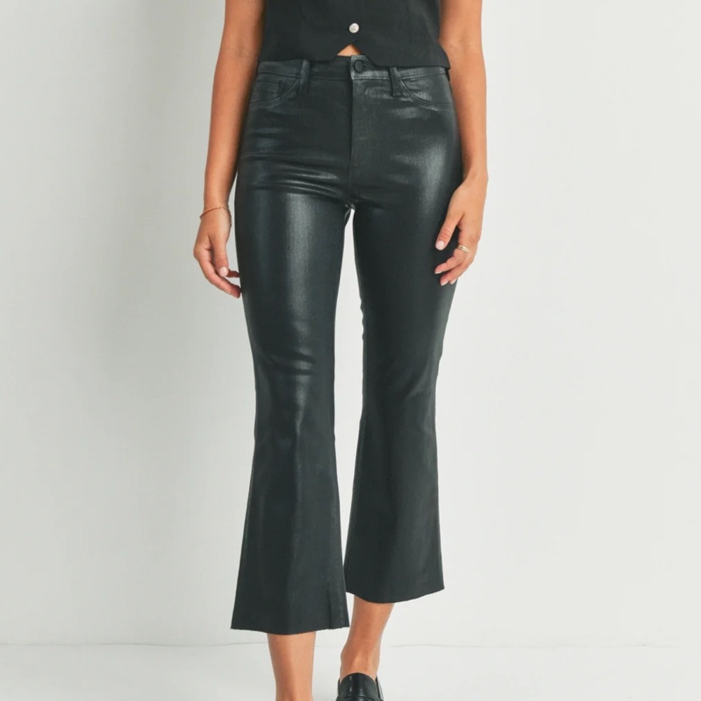 Just Black Denim coated kick flare size 29